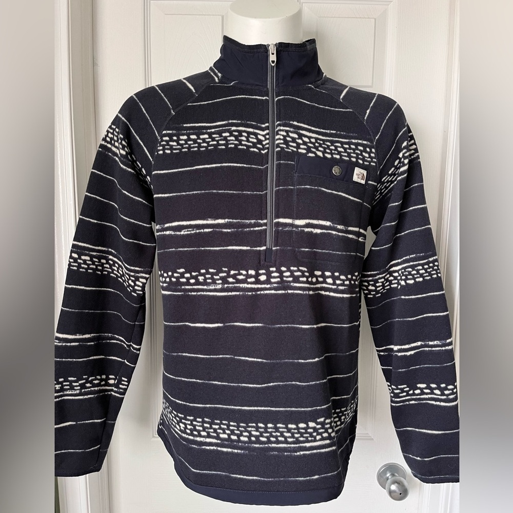 Mens The North Face Printed Gordon Lyons Quarter Zip Fleece Pullover Medium - Picture 5 of 13